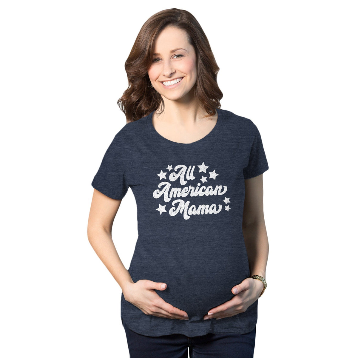 All American Mama 4th July Baby Pregnancy Tee STRETCHY Independence Day Maternity Shirt Party Celebration Pregnant Tshirt Baby Reveal Graphic Tee – Cozy Vibes · Trending Graphic Apparel