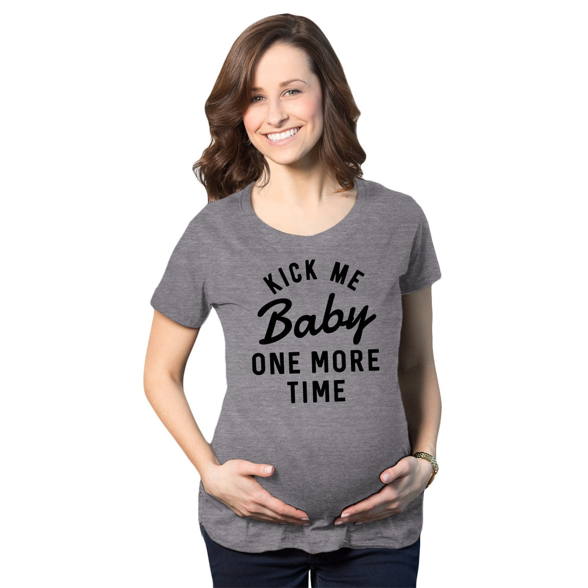 Cute Maternity Shirt Kick Me Baby Kicking Pregnant Maternity Shirt Funny Pregnant Shirt Cute Maternity Shirts Baby Shower Gift Graphic Tee – Everyday Comfort · Great Gift For Fans