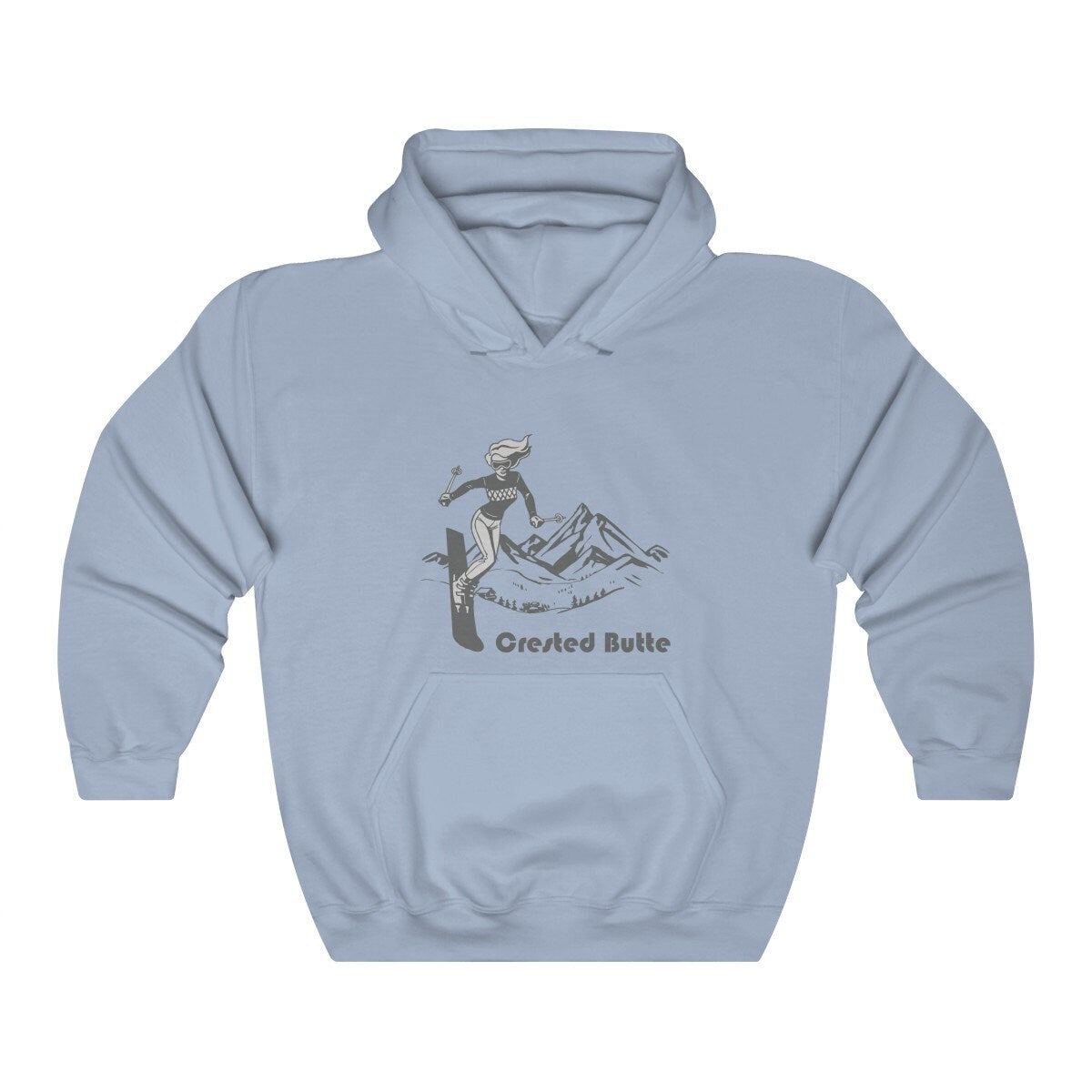 Crested Butte Colorado Hoodie Retro Ski Unisex Crested Butte Sweatshirt Personalization Available Hoodie – Cozy Vibes · Perfect For Daily Wear