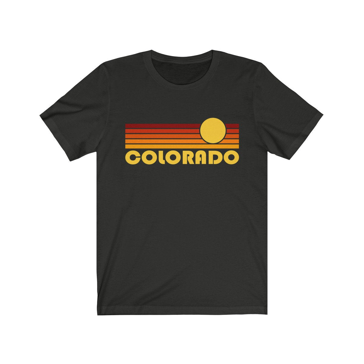 Colorado TShirt Retro Sunset Unisex Colorado Shirt Personalization Available Graphic Tee – Everyday Comfort · Perfect For Daily Wear