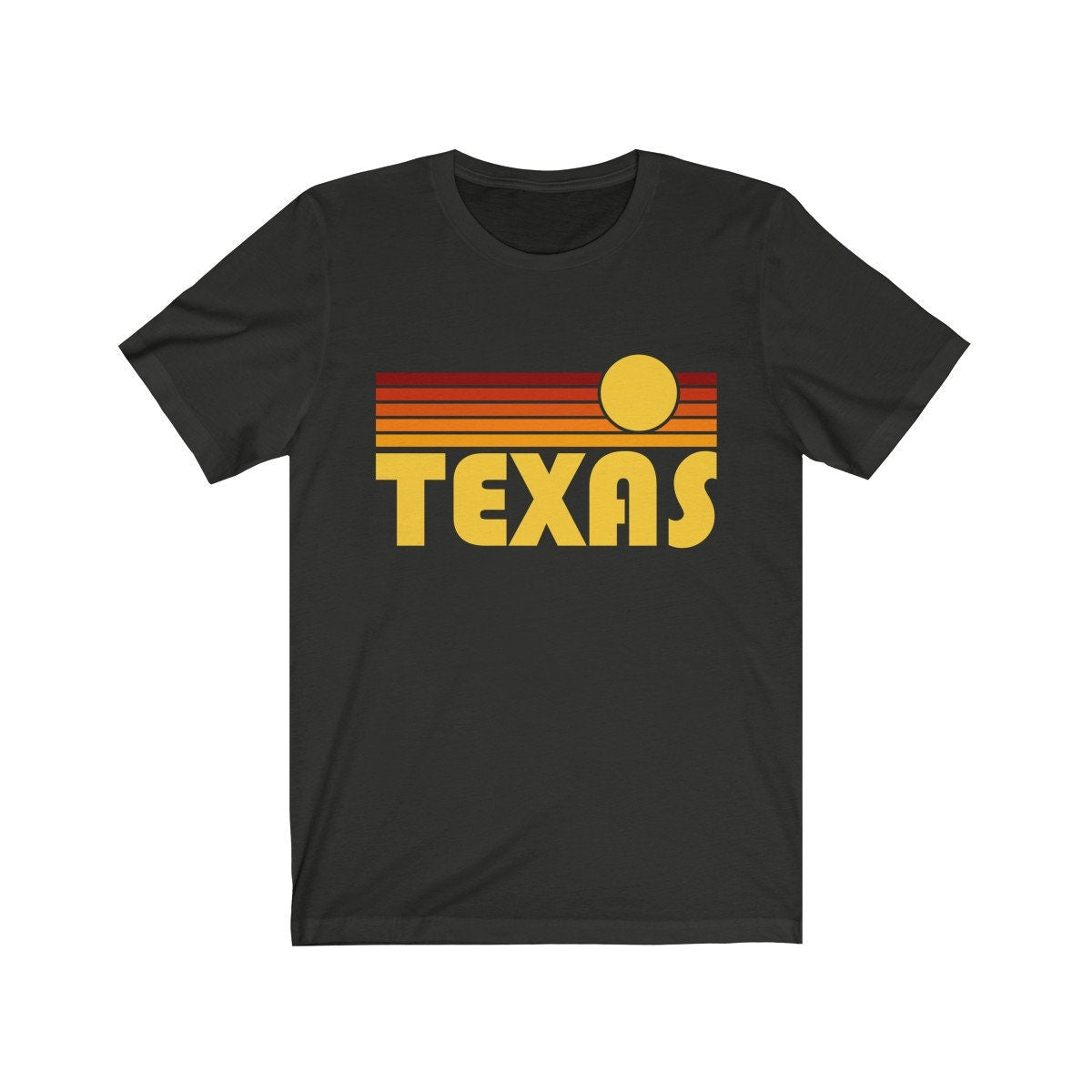 Texas TShirt Retro Sunset Unisex Texas Shirt Personalization Available Graphic Tee – Feel-Good Design · Must-Have Style