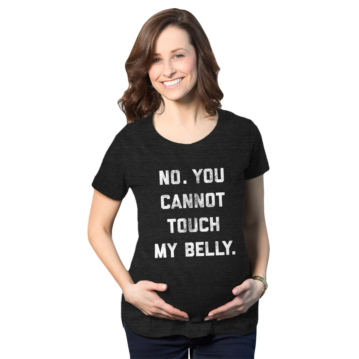 No You Cannot Touch My Belly Shirt Funny Maternity Shirt Preggers ShirtFunny Pregnant TeeHilarious Maternity ShirtDon39t Touch The Belly Graphic Tee – Soft Feel · Perfect For Daily Wear