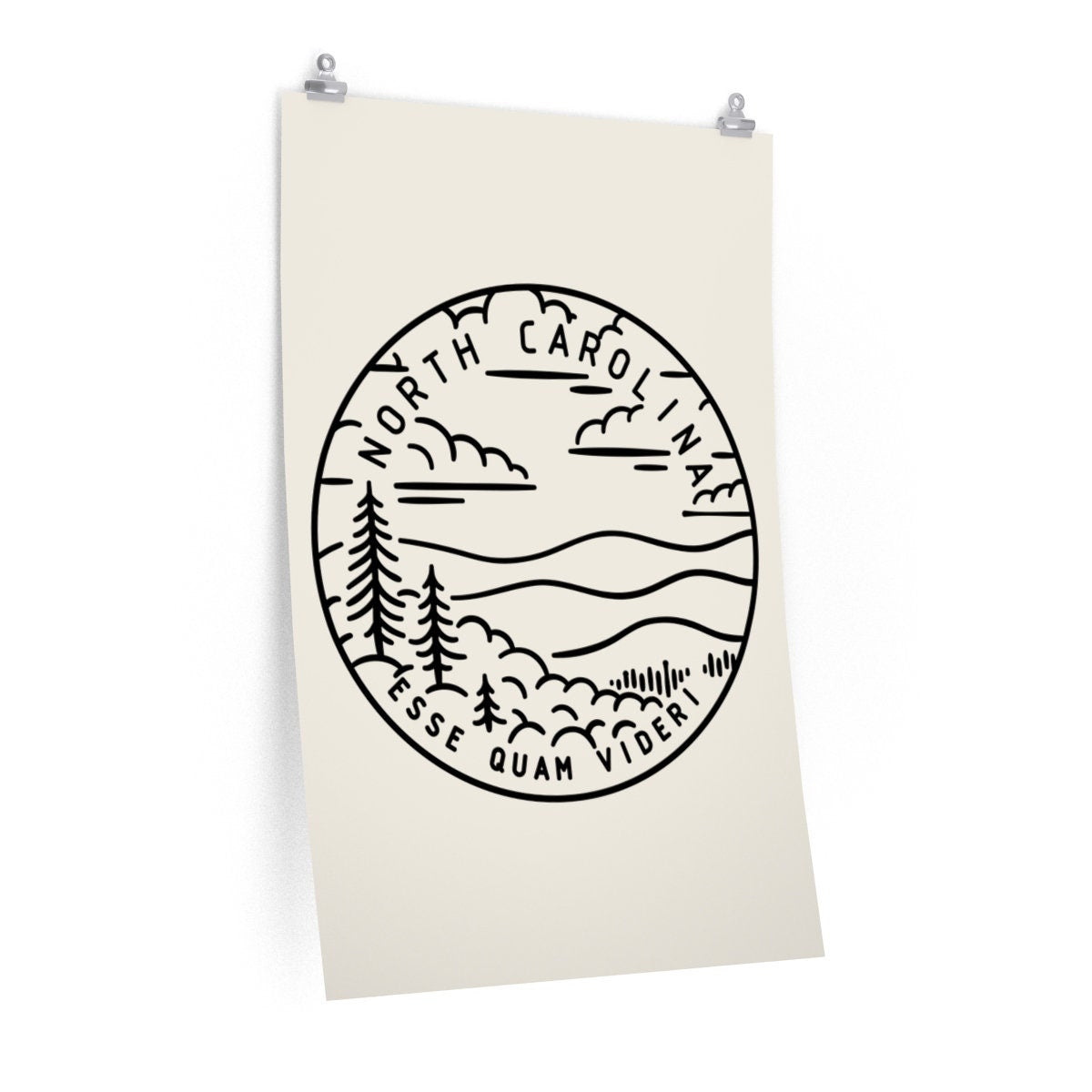 North Carolina Poster State Design North Carolina Print Picture Hand Drawn Art Personalization Available Graphic Tee – Everyday Comfort · Must-Have Style