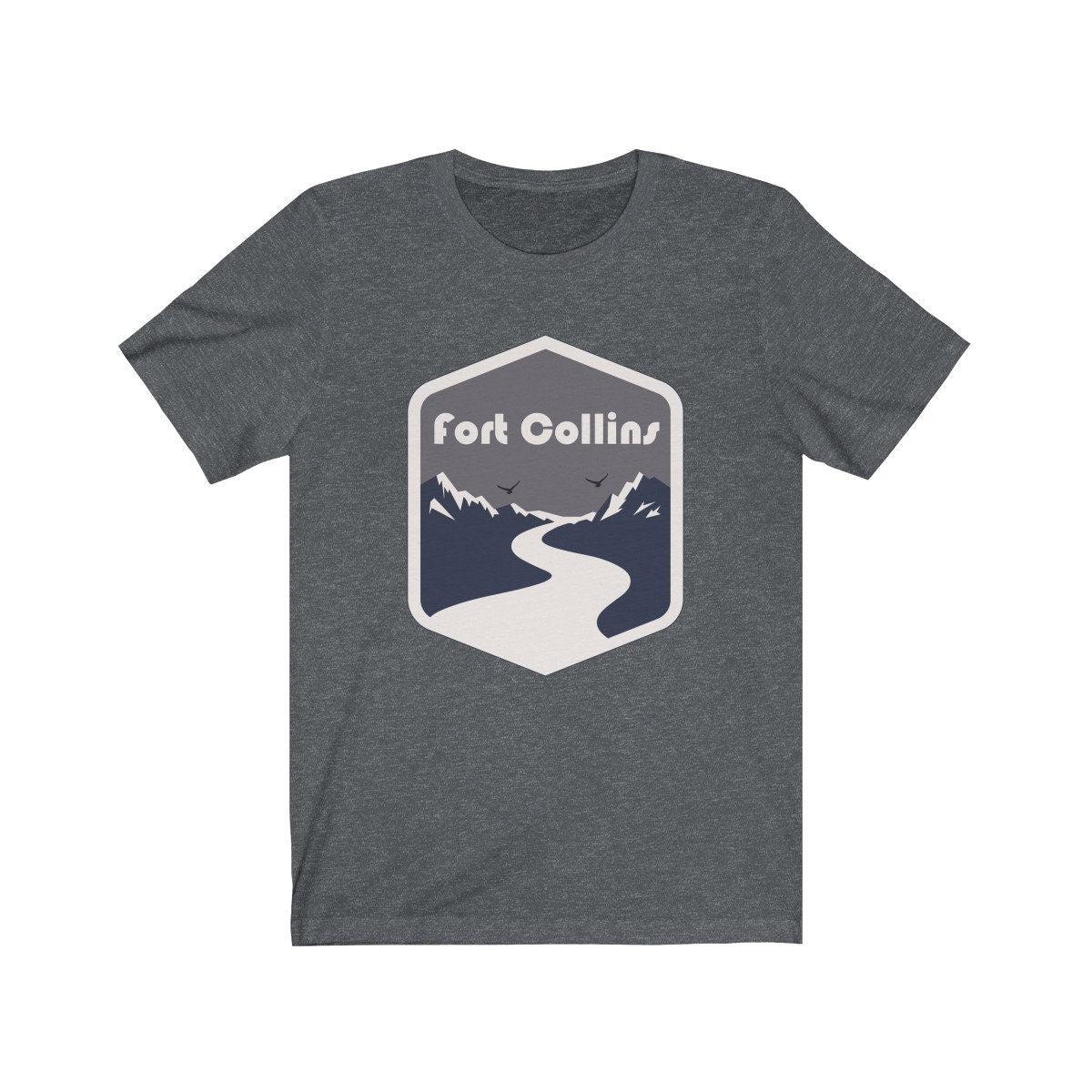 Fort Collins Colorado Shirt Mountain Road Unisex Fort Collins TShirt Personalization Available Graphic Tee – Warm & Stylish · High-Quality Print
