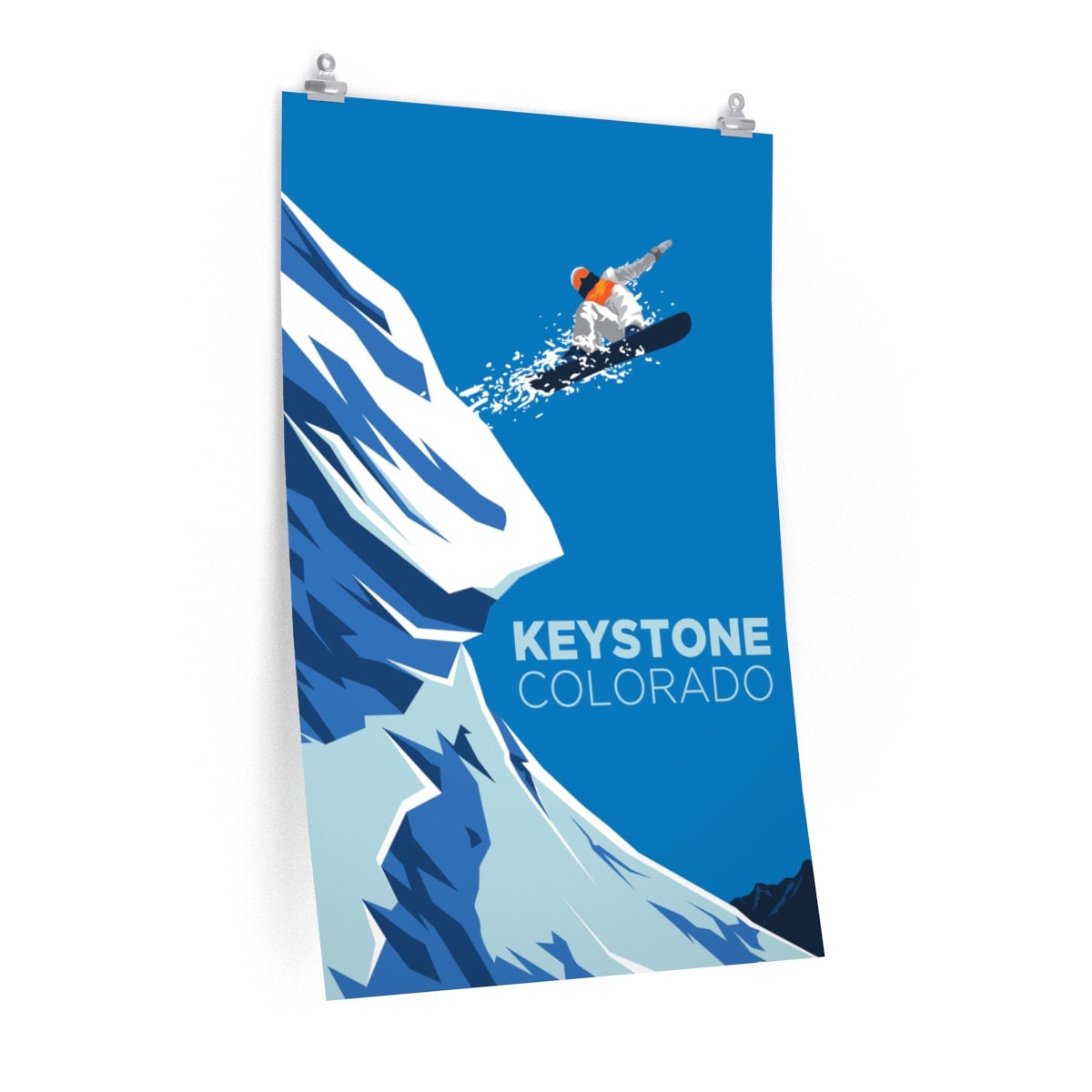 Keystone Colorado Poster Print Premium Art Snowboard Keystone Poster Personalization Available Graphic Tee – Everyday Comfort · High-Quality Print