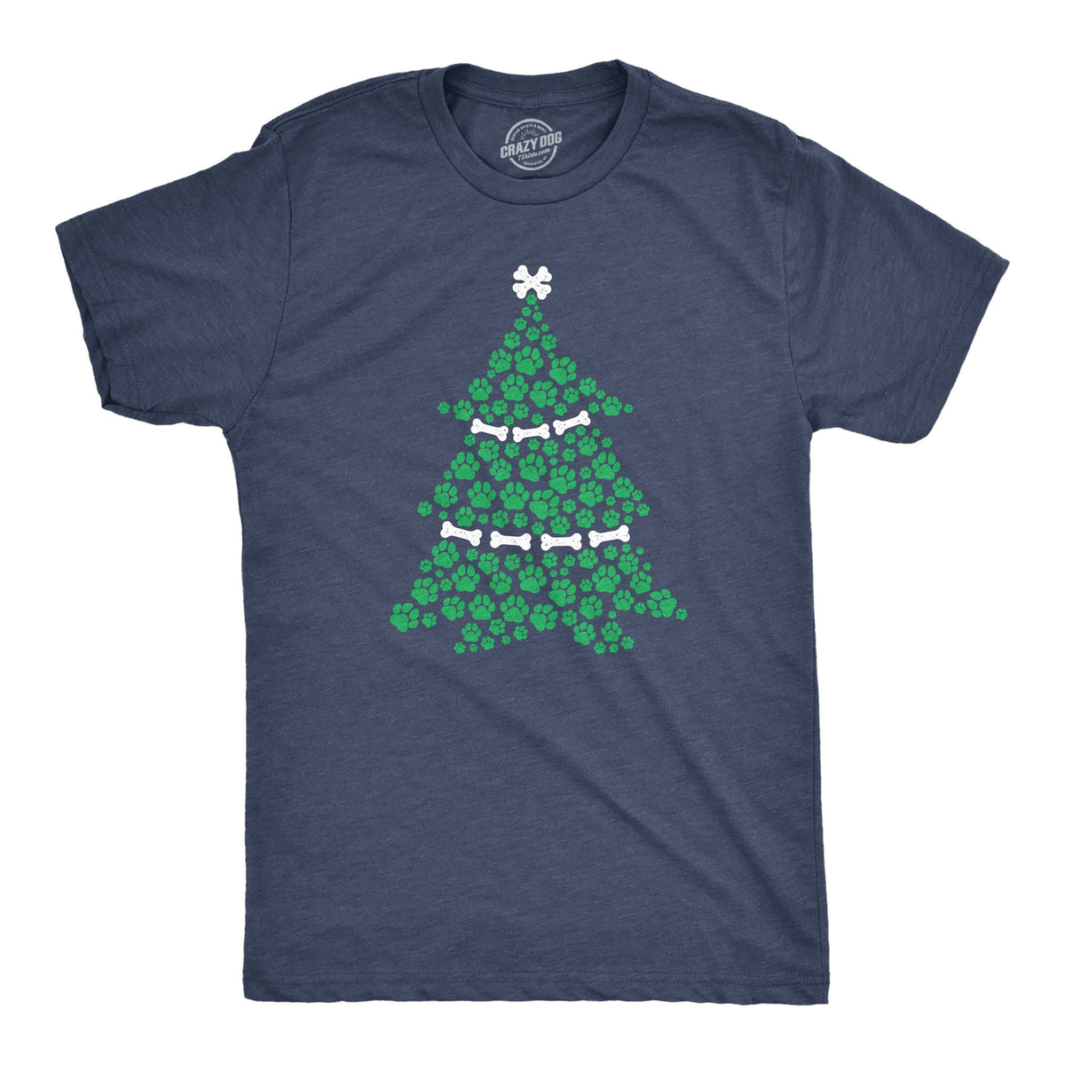 Dog Paw Christmas Tree Dog Bone Shirt Funny Dog Xmas Tee Shirt Funny Dog Lover Gift Dog Owner Present Festive Dog Top Christmas Tree Graphic Tee – Easygoing Wear · Perfect For Daily Wear