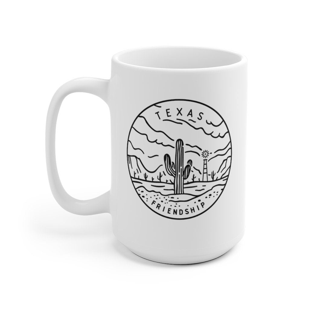 Texas Mug State Design White Ceramic Texas Mug 11oz 15oz Personalization Available Graphic Tee – Premium Graphic · Must-Have Style