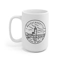 Massachusetts Mug State Design Ceramic Massachusetts Mug 11oz 15oz Personalization Available Graphic Tee – Bold Style · Great Gift For Fans