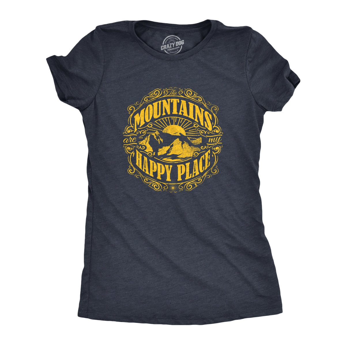 Camping Shirt Mountains Shirt Womens Nature Shirt Mountains Are my Happy Place T shirt Cool Womens Shirt Take Me to the Mountains Graphic Tee – Cozy Vibes · High-Quality Print