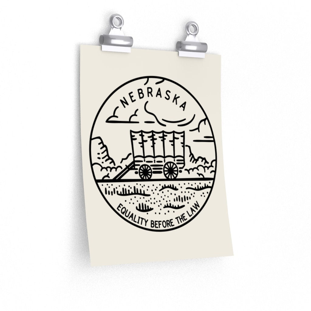 Nebraska Poster State Design Nebraska Print Picture Hand Drawn Art Personalization Available Graphic Tee – Bold Style · Great Gift For Fans
