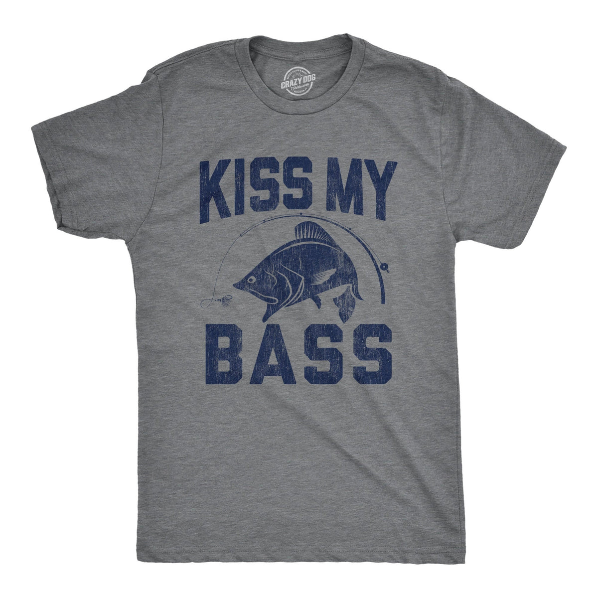 Fathers Day Fishing T shirt Humor Angling Shirt Punny Gag Meme Fisherman Loose Fit Tee Joke Fishing Gifts Kiss My Bass Graphic Tee – Cozy Vibes · Perfect For Daily Wear
