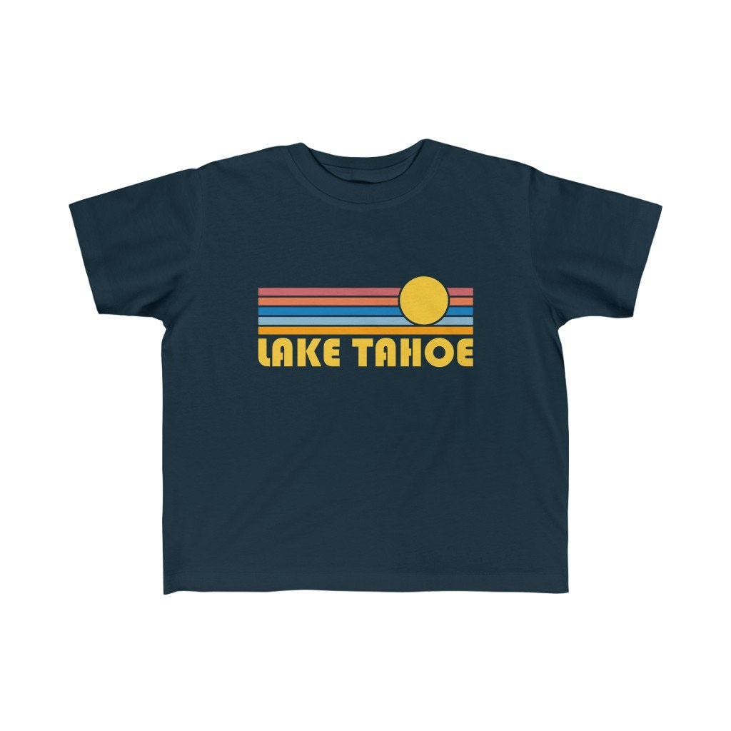 Lake Tahoe Toddler Shirt Retro Sunrise Lake Tahoe California Kid39s TShirt Personalization Available Graphic Tee – Aesthetic Look · High-Quality Print