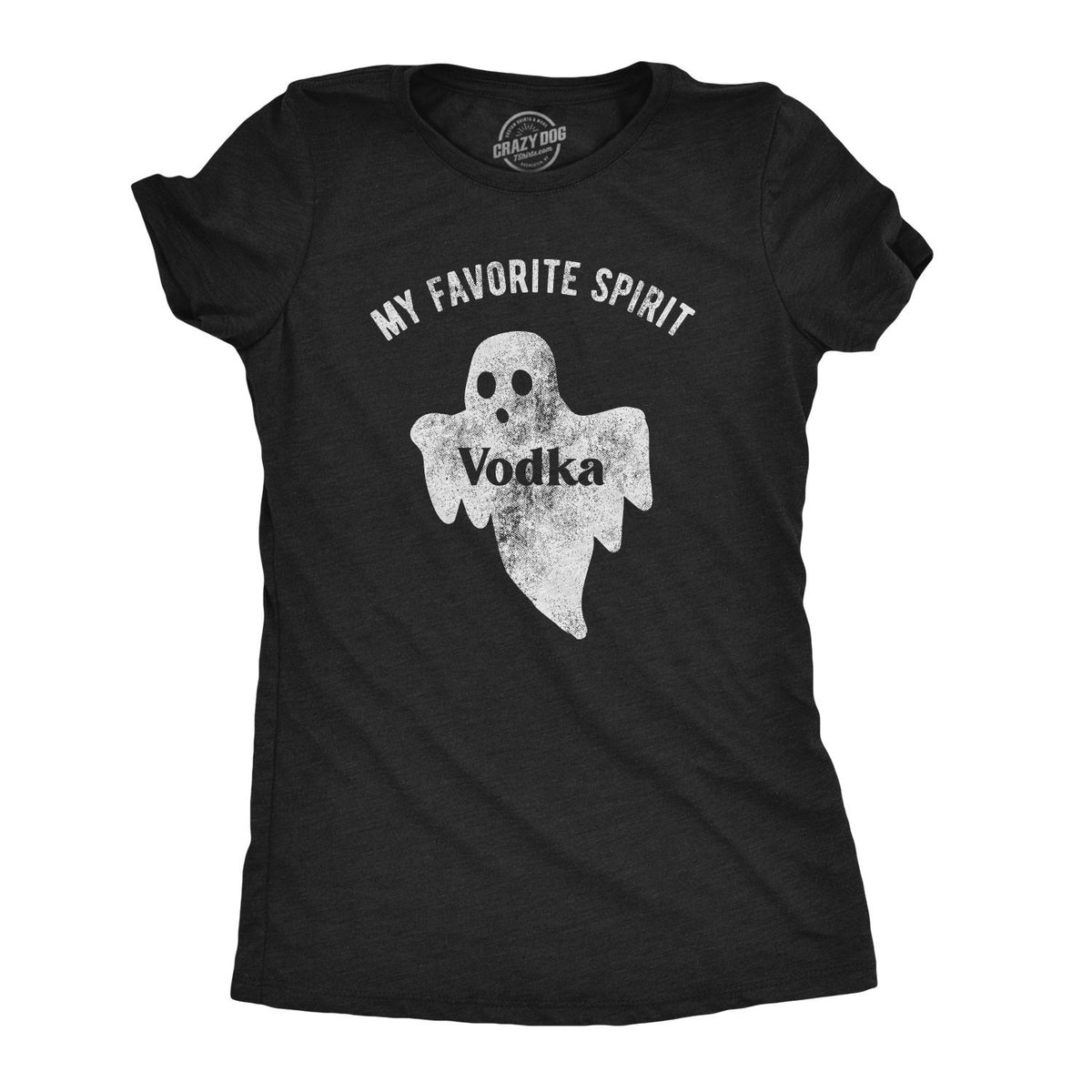 Ghost Shirt Women Black Spooky Shirt Funny Halloween Shirt Halloween Costume Rude Halloween Clothes Favorite Spirit VODKA Graphic Tee – Cozy Vibes · High-Quality Print