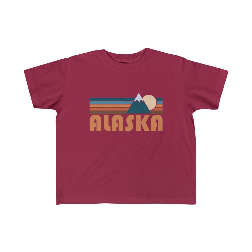 Alaska Toddler Shirt Retro Mountain Alaska Toddler TShirt Personalization Available Graphic Tee – Feel-Good Design · Great Gift For Fans