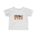 Utah Baby Shirt Retro Mountain Utah Infant Newborn TShirt Personalization Available Graphic Tee – Bold Style · Perfect For Daily Wear