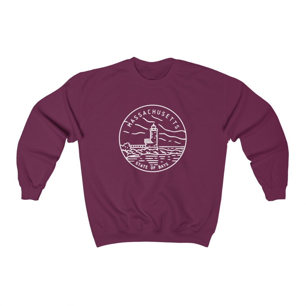 Massachusetts Sweatshirt State Design Adult Unisex Crewneck Massachusetts Sweatshirt Personalization Available Sweatshirt – Fan Favorite · Top Pick For Any Outfit