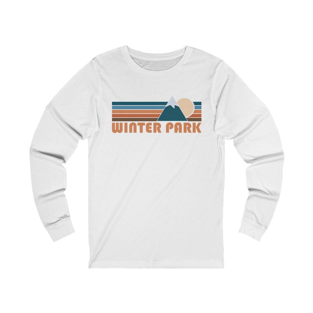 Winter Park Colorado Long Sleeve Shirt Retro Mountain Adult Unisex Winter Park Long Sleeve T Shirt Personalization Available Graphic Tee – Everyday Comfort · Top Pick For Any Outfit