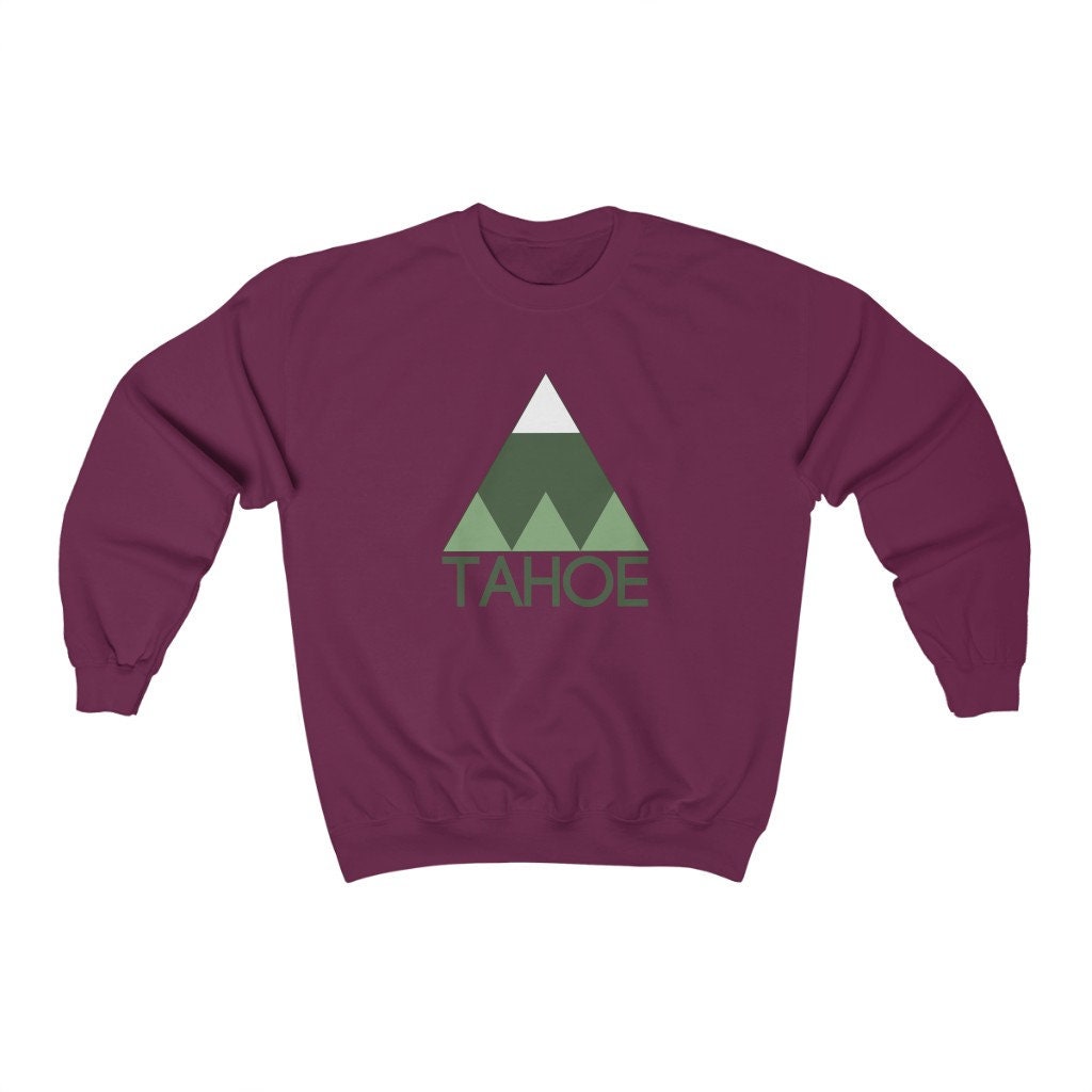 Lake Tahoe California Sweatshirt Minimal Mountain Adult Unisex Crewneck Lake Tahoe Sweatshirt Personalization Available Sweatshirt – Everyday Comfort · Must-Have Style
