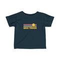 Lake Tahoe California Infant Shirt Retro Sunset Unisex Lake Tahoe Baby Newborn T Shirt Personalization Available Graphic Tee – Warm & Stylish · Must-Have Style