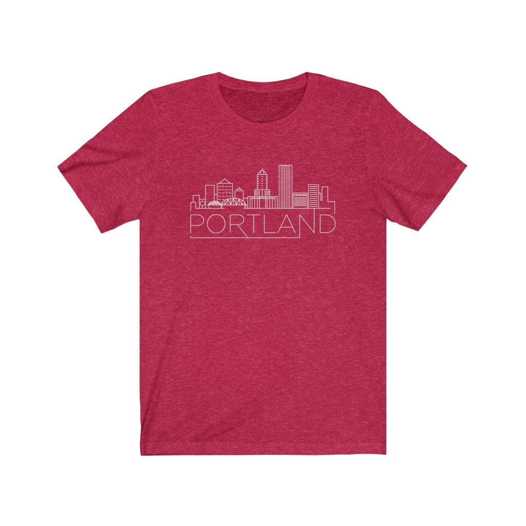 Portland Oregon TShirt Adult Unisex Skyline Portland T Shirt Personalization Available Graphic Tee – Everyday Comfort · Perfect For Daily Wear