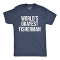 Mens Fishing T shirt Funny Fishing Shirt Fishing Graphic Tee Fisherman Gifts Present For fisherman World39s Okayest Fisherman Graphic Tee – Warm & Stylish · Perfect For Daily Wear