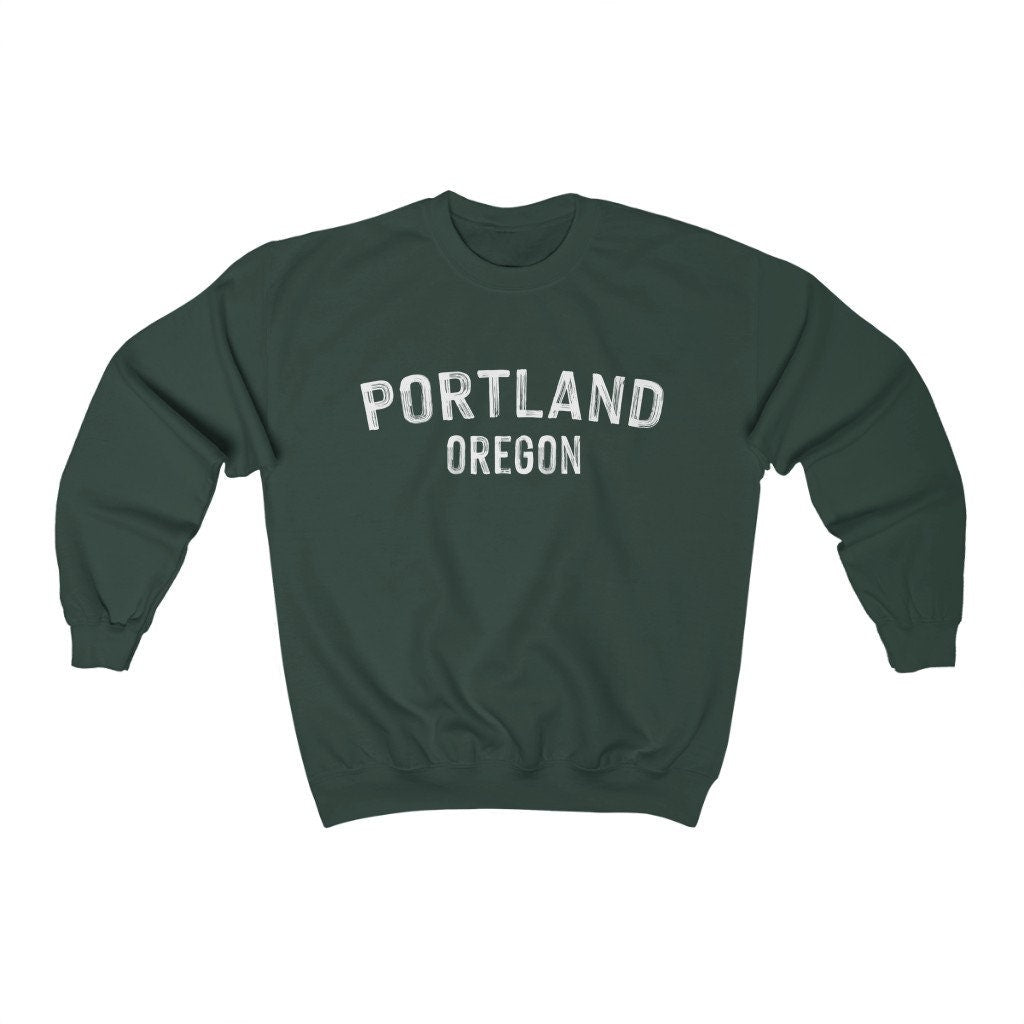 Portland Oregon Sweatshirt Paint Text Portland Sweatshirt Personalization Available Sweatshirt – Premium Graphic · Great Gift For Fans