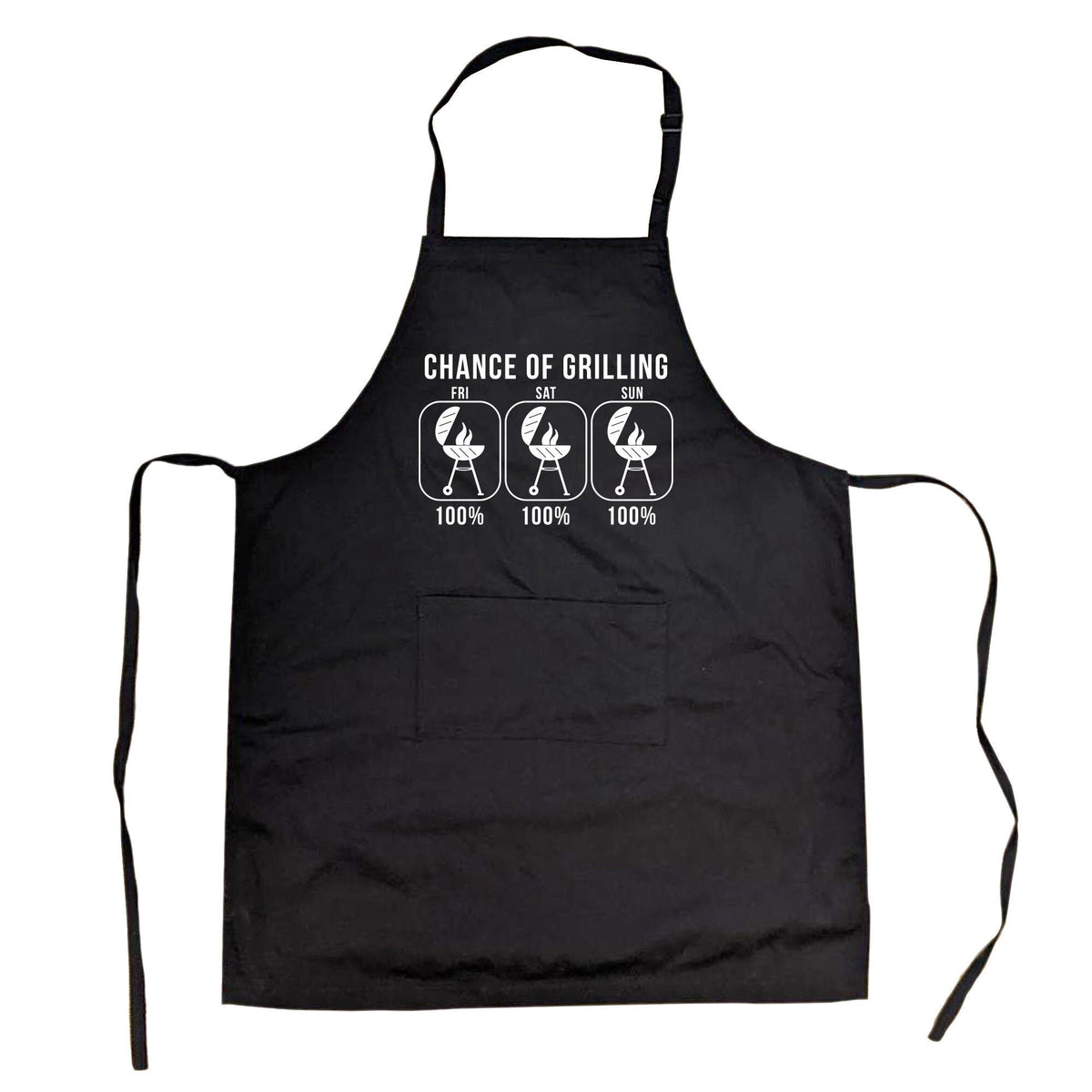 Funny Barbecue Apron Chance of Grilling 100 Meat BBQ Apron Offensive Apron Fathers Day Cooking Gift Funny Gift for Dad Cooks Gift Graphic Tee – Fan Favorite · Perfect For Daily Wear
