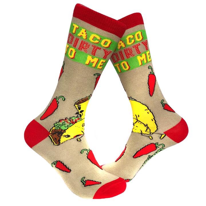 Unisex Taco Dirty To Me Socks Taco Socks Cinco De Mayo Funky Mens Socks Funny Socks Unisex Foodie Socks Food Lover Socks Graphic Tee – Premium Graphic · Must-Have Style