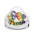 Peace Love Teach Premium Face Mask Graphic Tee – Soft Feel · Must-Have Style