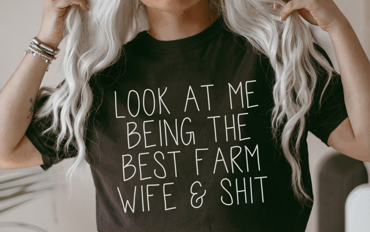 Farm Wife Gifts Farm Wife Shirt Farm Wife Tshirt Farm Wife Birthday Gifts for Men and Women Graphic Tee – Aesthetic Look · High-Quality Print