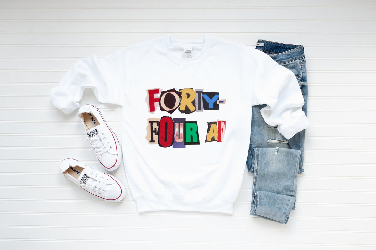 44th Birthday 44 Sweatshirt Funny Sweater Shirt Birthday Gifts for Men and Women Sweatshirt – Easygoing Wear · High-Quality Print