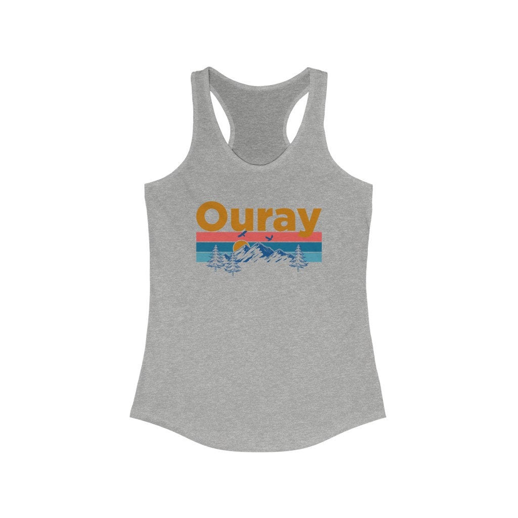 Ouray Women39s Tank Retro Mountain Women39s Racerback Ouray Tank Top Tank Top – Everyday Comfort · Perfect For Daily Wear