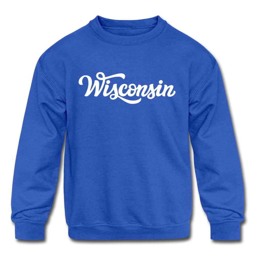 Wisconsin Youth Sweatshirt Hand Lettered Youth Wisconsin Sweatshirt Personalization Available Sweatshirt – Soft Feel · Great Gift For Fans