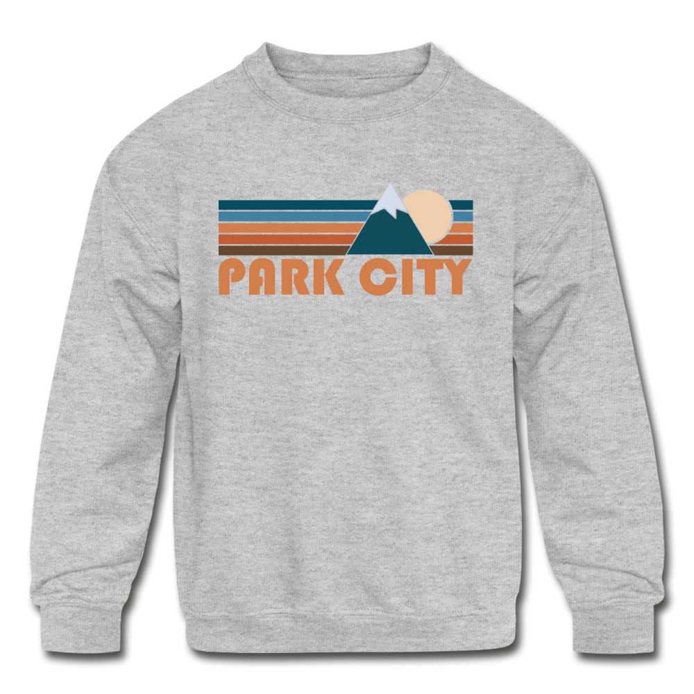 Park City Utah Youth Sweatshirt Retro Mountain Youth Park City Sweatshirt Personalization Available Sweatshirt – Warm & Stylish · Trending Graphic Apparel