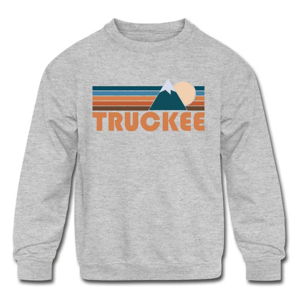 Truckee California Youth Sweatshirt Retro Mountain Youth Truckee Sweatshirt Personalization Available Sweatshirt – Feel-Good Design · High-Quality Print