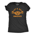 V2 Lets Get Smashed Shirt Women Halloween Shirt Pumpkin Drinking Shirt Halloween Drinking Shirts Halloween Costumes Pumpkin Halloween Graphic Tee – Soft Feel · Perfect For Daily Wear