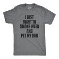Funny Dog Shirt Mens Dog T shirt Gift For Dog Lovers Dog Dad Shirt Weed Lover Gift I Just Want To Smoke Weed And Pet My Dog Shirt Graphic Tee – Aesthetic Look · Top Pick For Any Outfit