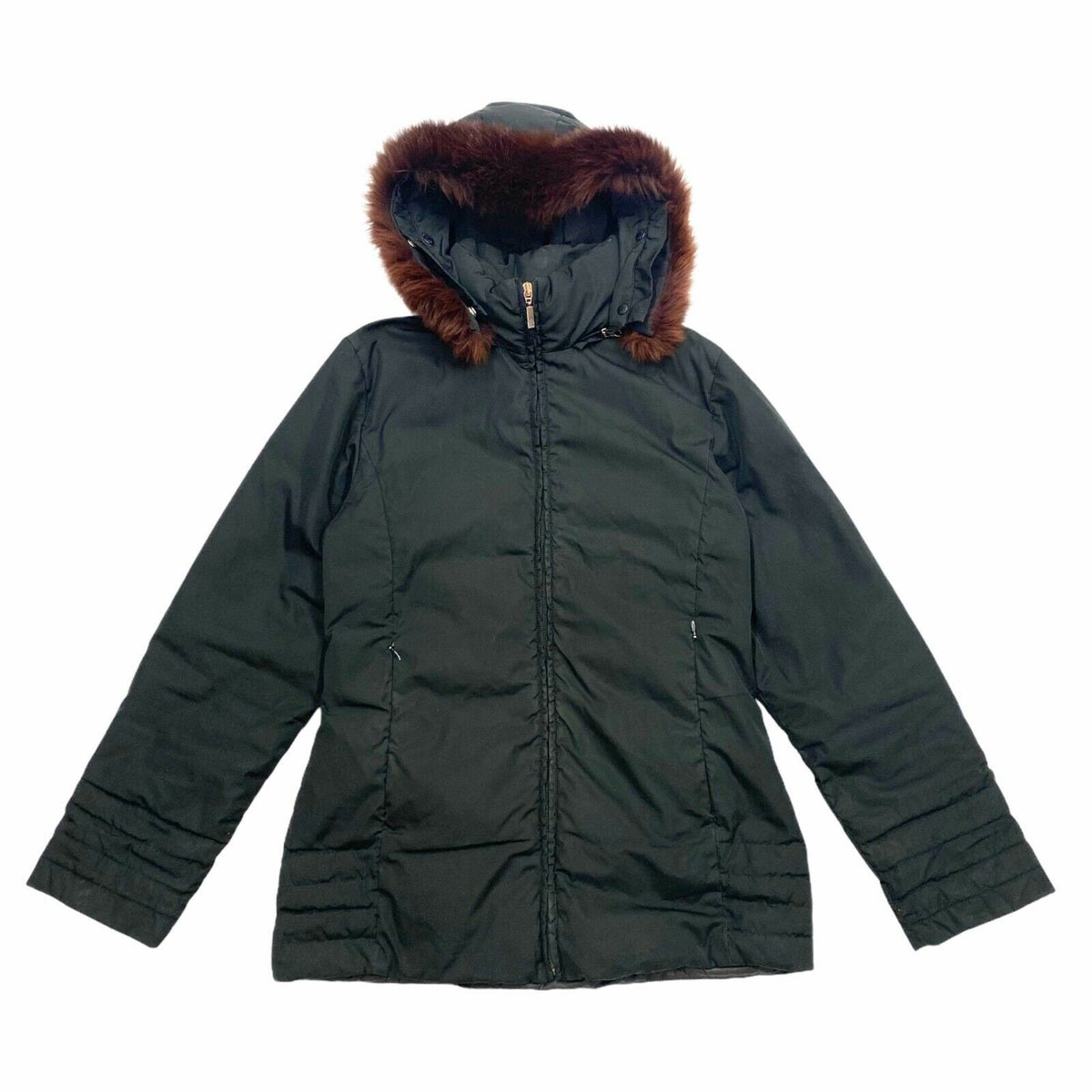 Moncler Womens Down Quilted Fur Trim Hoodie Jacket Vintage Designer Black VTG Hoodie – Fan Favorite · Great Gift For Fans