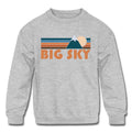 Big Sky Montana Youth Sweatshirt Retro Mountain Youth Big Sky Sweatshirt Personalization Available Sweatshirt – Soft Feel · Great Gift For Fans