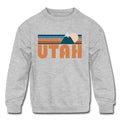 Utah Youth Sweatshirt Retro Mountain Youth Utah Sweatshirt Personalization Available Sweatshirt – Everyday Comfort · Must-Have Style