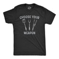 BBQ Shirt Barbecue Dad Shirt Cooking T Shirt Funny Dad Shirt Gift For Dad Fathers Day Shirt Choose Your Weapon Shirt Grilling Tools Graphic Tee – Bold Style · High-Quality Print