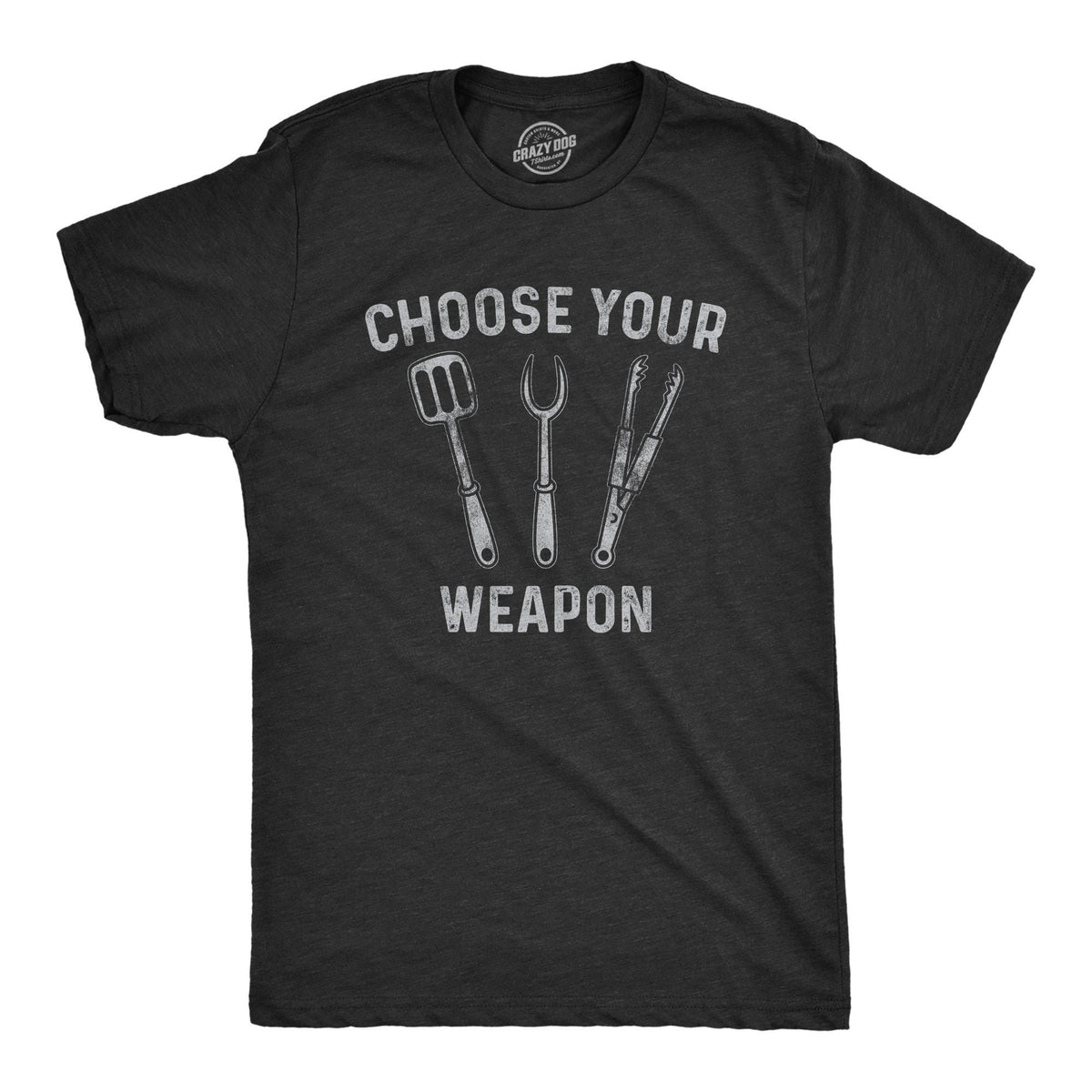 BBQ Shirt Barbecue Dad Shirt Cooking T Shirt Funny Dad Shirt Gift For Dad Fathers Day Shirt Choose Your Weapon Shirt Grilling Tools Graphic Tee – Bold Style · High-Quality Print