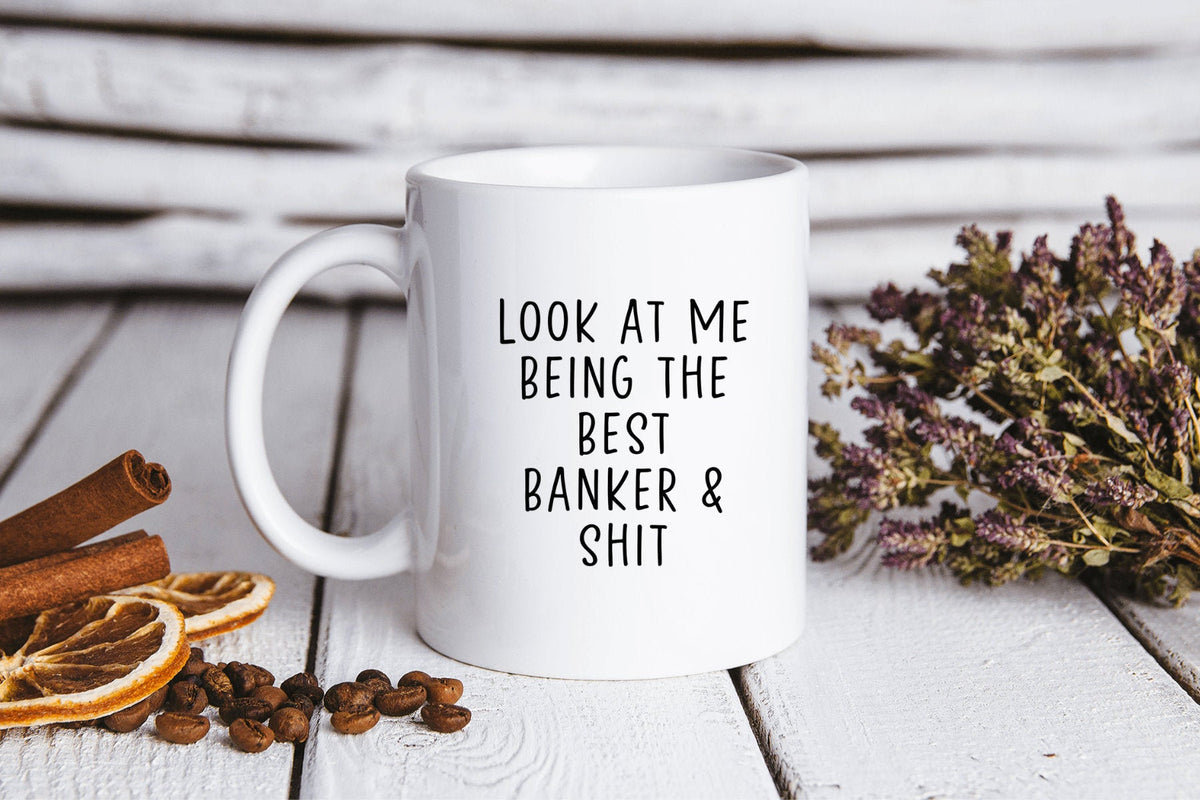 Banker Mug Funny Coffee Cup Birthday Gifts for Men and Women Graphic Tee – Fan Favorite · Top Pick For Any Outfit