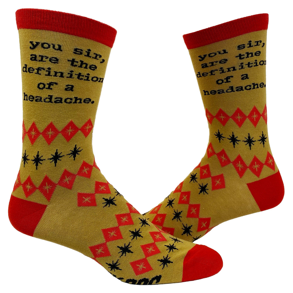 MENS You Sir The Definition of A Headache Work Socks Email Socks Vintage Socks Groomsmen Socks Funky Socks Cool Socks Funny Socks Graphic Tee – Soft Feel · Top Pick For Any Outfit