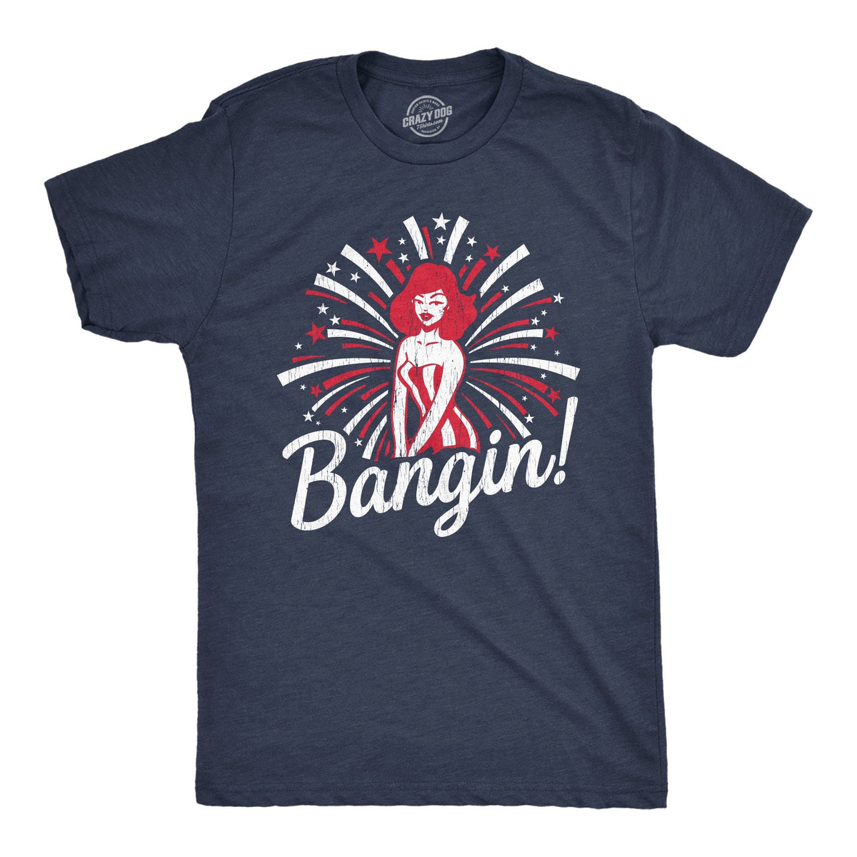 Vintage Independence Day Shirt 4th of July Shirt USA Shirt Patriotic Shirt America Shirt Murica Shirt Fireworks Bangin Pin Up Graphic Tee – Aesthetic Look · Great Gift For Fans