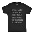 Kids Laugh Because Crazy It39s Hereditary Funny Dad Shirt Fathers Day Shirt Funny Gifts For Dad Family Reunion Shirts Crazy Family Graphic Tee – Everyday Comfort · Great Gift For Fans