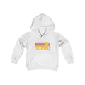 Illinois Youth Hoodie Retro Sun Illinois Youth Sweatshirt Personalization Available Hoodie – Everyday Comfort · High-Quality Print