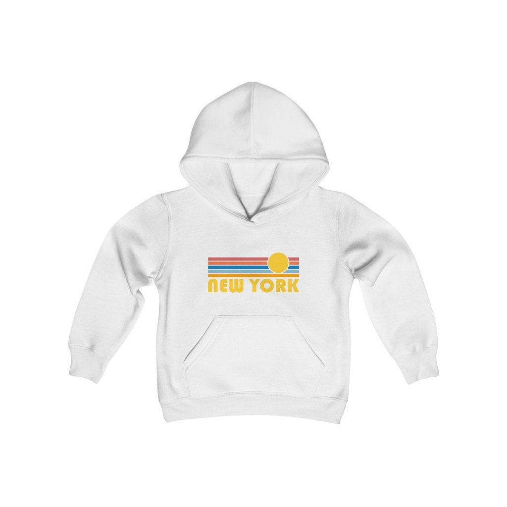 New York Youth Hoodie Retro Sun New York Youth Sweatshirt Personalization Available Hoodie – Fan Favorite · Perfect For Daily Wear