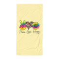 Peace Love Hip Beach Towel Graphic Tee – Bold Style · Great Gift For Fans