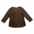 Max and Co Womens Button Up Linen Blouse Top Vintage High End Designer Brown Graphic Tee – Soft Feel · Must-Have Style
